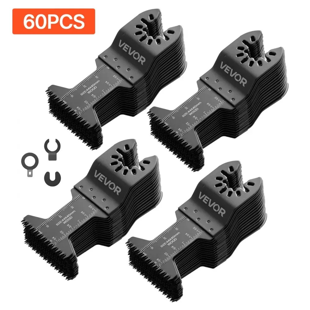 VEVOR 60 PCS Japanese Teeth Oscillating Blades for Multitool front view