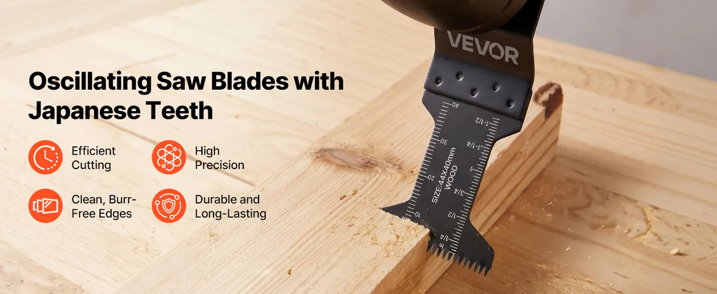 VEVOR 60 PCS Japanese Teeth Oscillating Blades for Multitool overview
