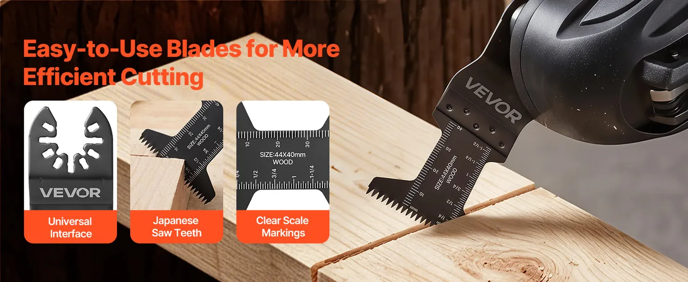 VEVOR 60 PCS Japanese Teeth Oscillating Blades for Multitool complete set detail 2