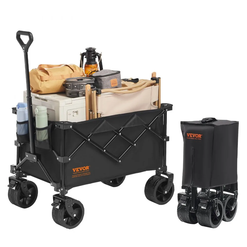 VEVOR Folding Wagon 220 L 350 LBS All-Terrain Outdoor front view