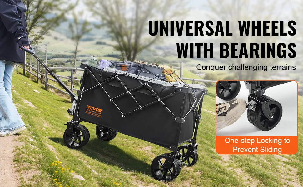 VEVOR Folding Wagon 220 L 350 LBS All-Terrain Outdoor 350 lbs load detail 2