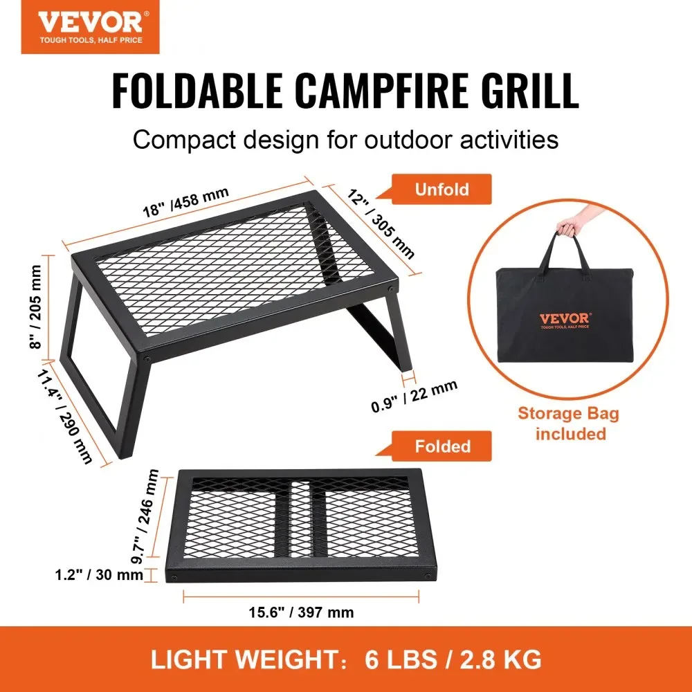 VEVOR Folding Campfire Grill 18 in product image 2