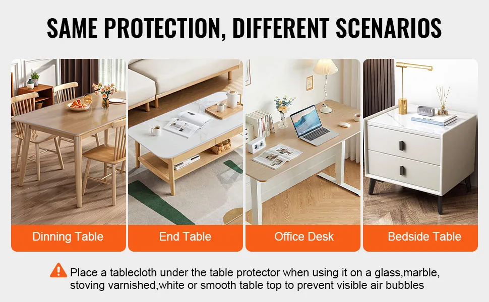 VEVOR Plastic Table Cover 24 x 48 inch Clear feature 1