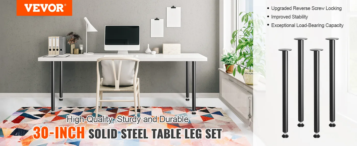 VEVOR 30 Inch Adjustable Desk Legs overview