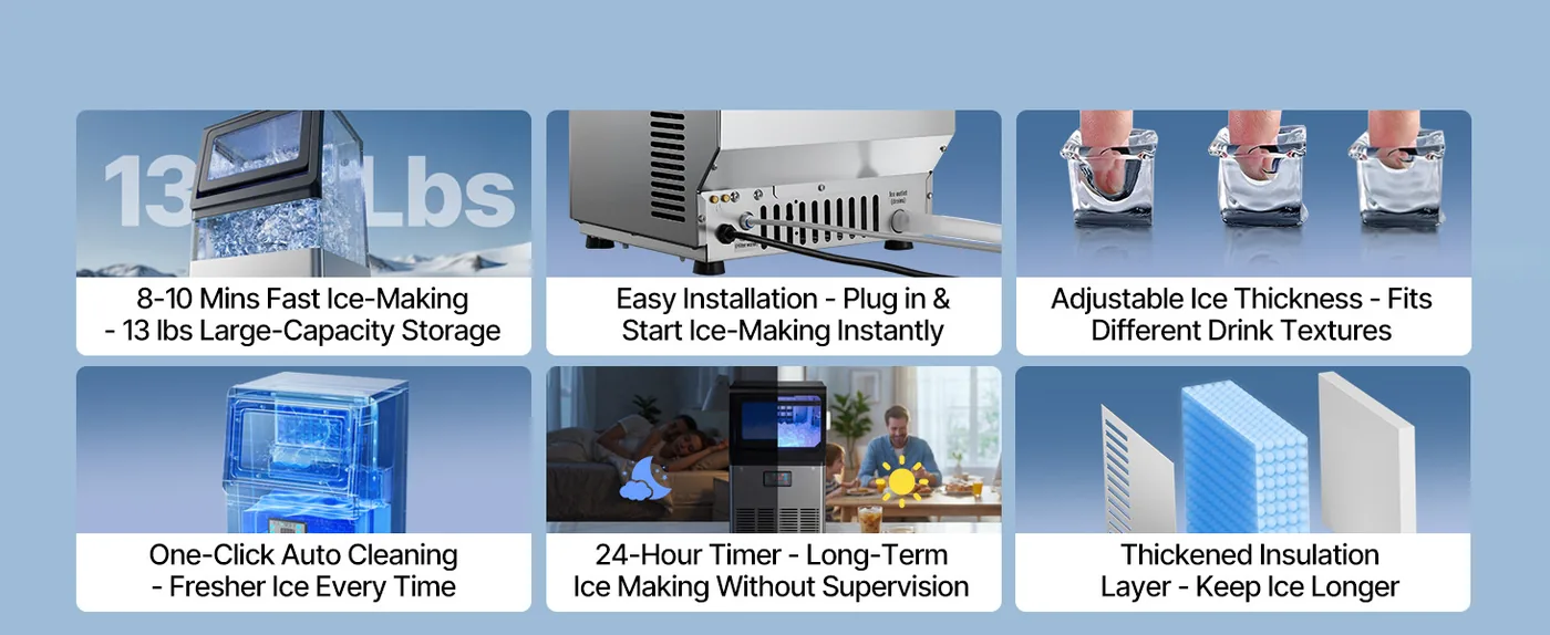 VEVOR Commercial Ice Maker Machine with Pump Powerful Performance