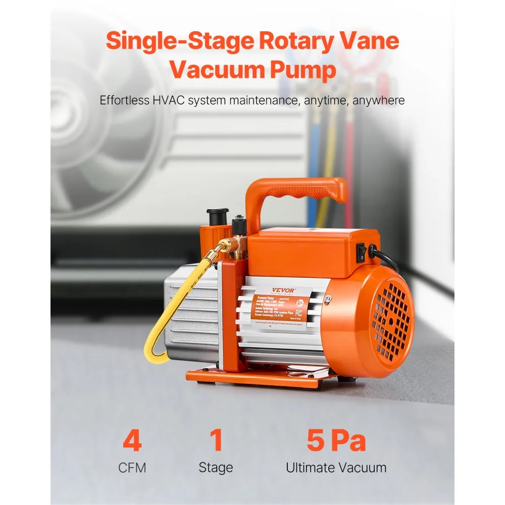 VEVOR Vacuum Pump Single-Stage Pro 4 CFM 1/3HP product image 2