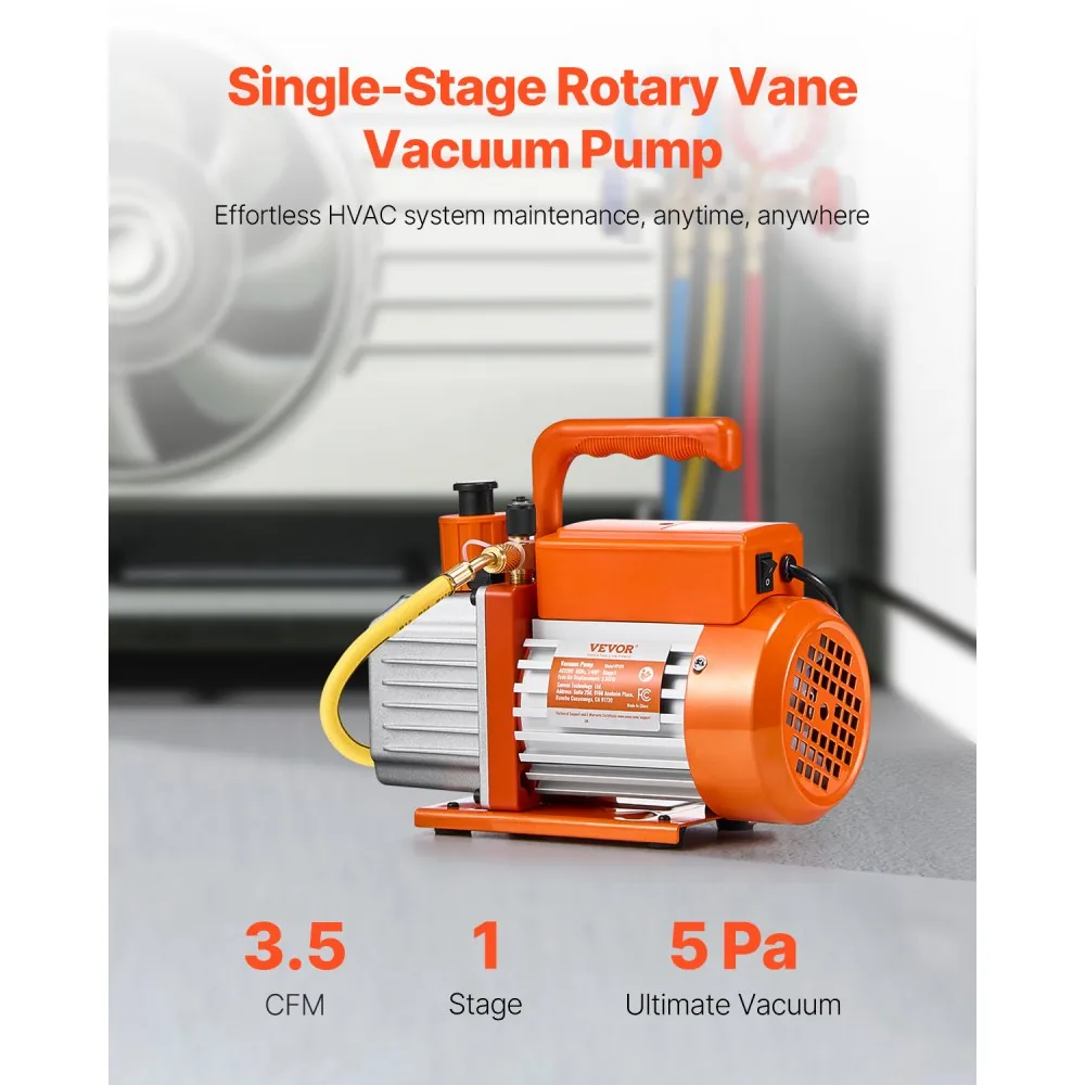 VEVOR Vacuum Pump Single-Stage Pro 3.5 CFM 1/4HP product image 2