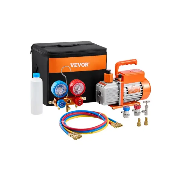 VEVOR 3.5 CFM AC Vacuum Pump and Gauge Set Single Stage 99 L product image 1
