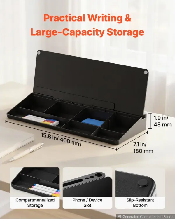 VEVOR desktop glass dry erase board on office desk