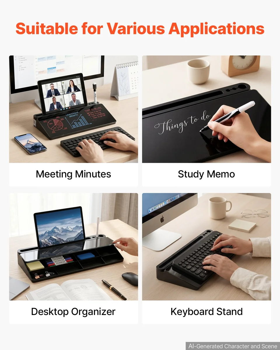 VEVOR desktop glass board angled wrist rest