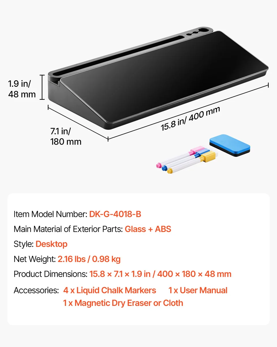 VEVOR desktop whiteboard non-slip stable base