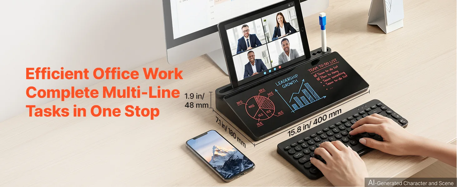 VEVOR desktop glass board writing storage and stand
