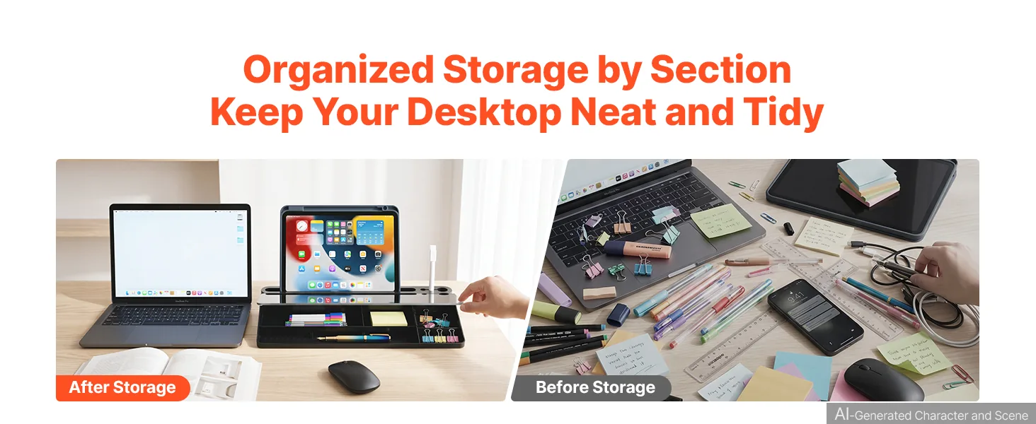 VEVOR desktop whiteboard organized compartments
