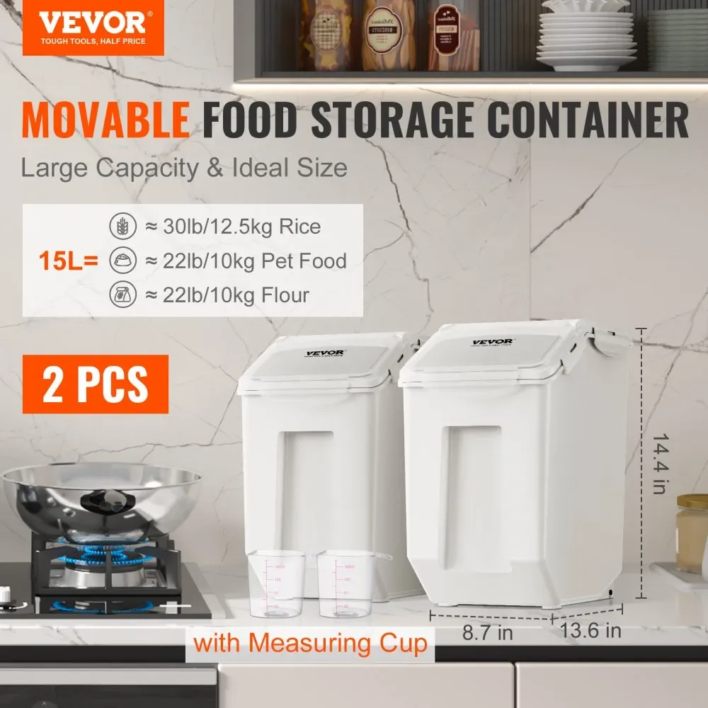 VEVOR Ingredient Storage Bin 2 pcs 15L*2 product image 2