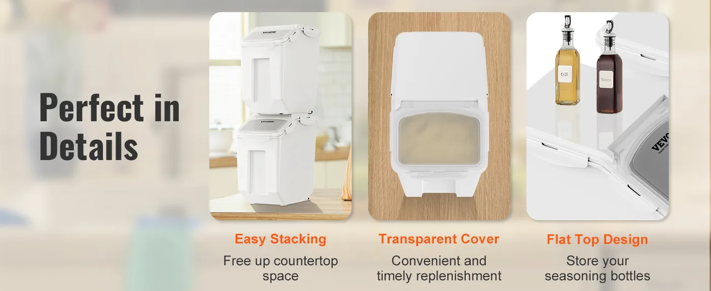 VEVOR Ingredient Storage Bin 2 pcs 15L*2 feature 4