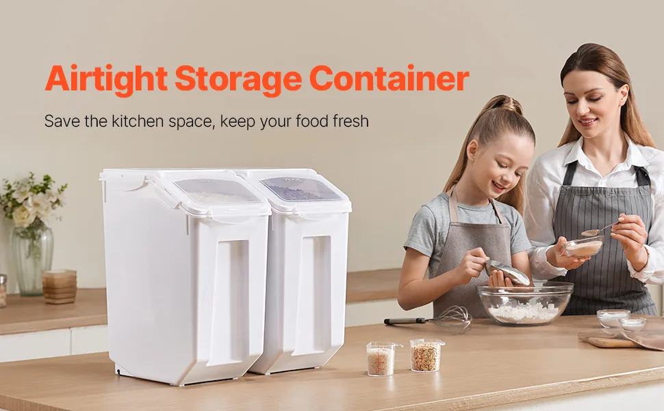 VEVOR Rice Storage Container 2 pcs 40L overview