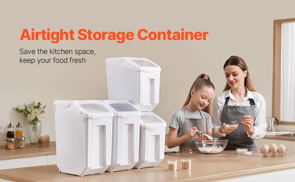 VEVOR Rice Storage Container 4 pcs 100L overview