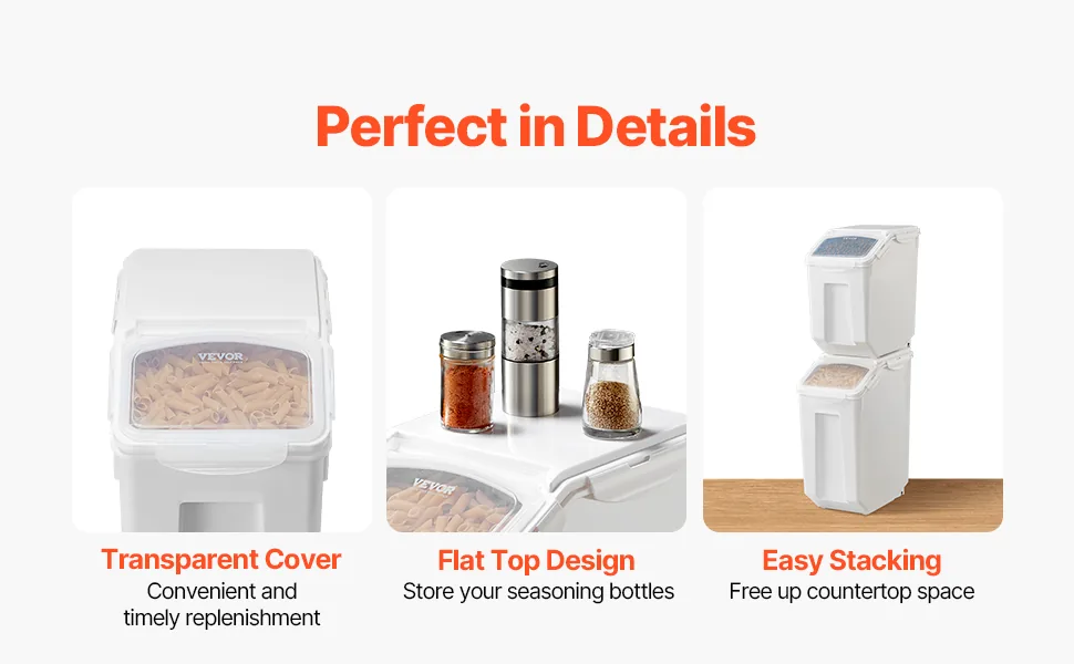 VEVOR Rice Storage Container 4 pcs 100L feature 4