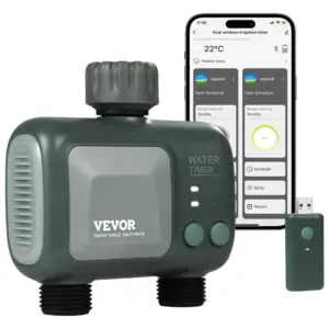VEVOR WiFi Sprinkler Timer WiFi+Bluetooth 2 Outlets product image 1