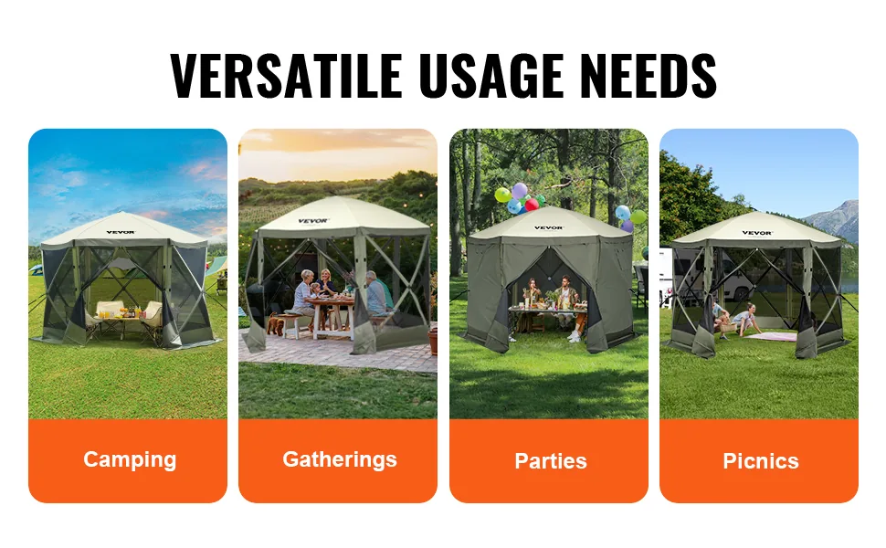 VEVOR canopy tent privacy wind clothes