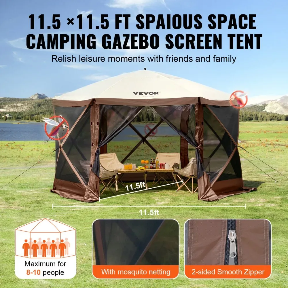 VEVOR 11.5 x 11.5 ft canopy tent dimensions