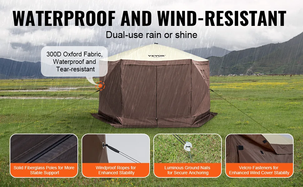 VEVOR pop up camping gazebo spacious coverage