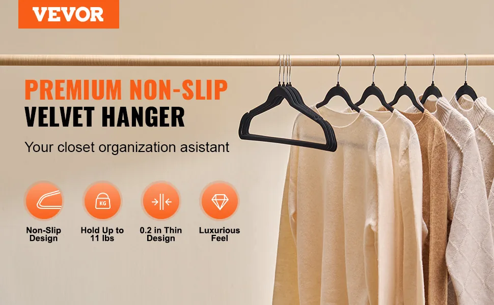 VEVOR Hangers Black - Velvet overview