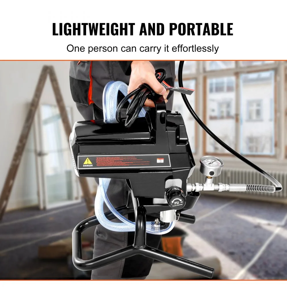 VEVOR 950W Airless Paint Sprayer 3000 PSI Electric Stand dimensions
