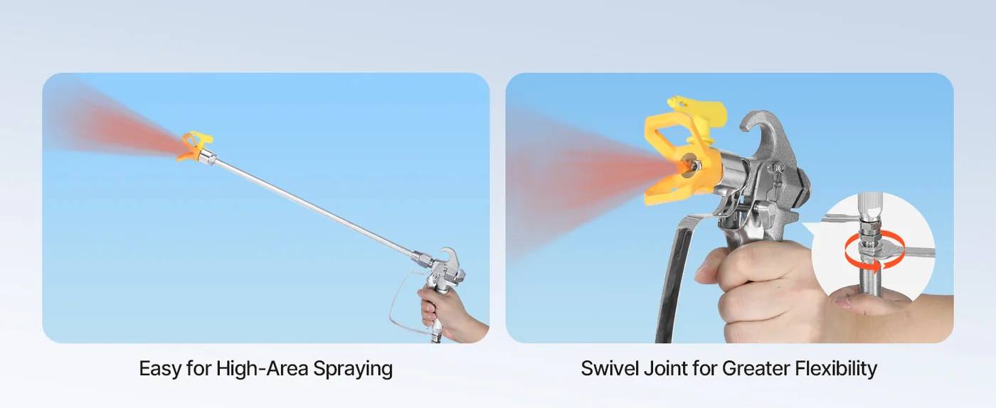 VEVOR 1500W Electric Airless Paint Sprayer with Cart Flexible Spray Gun