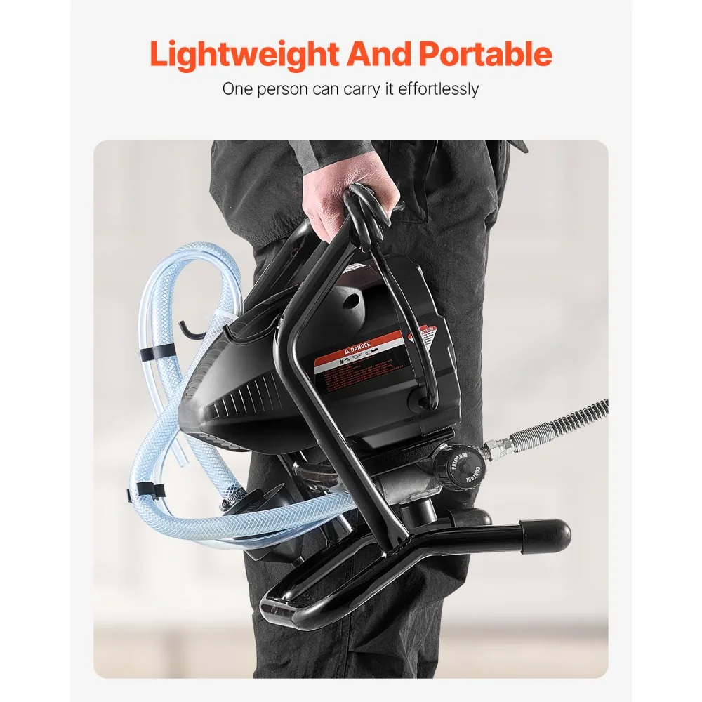 VEVOR paint sprayer dimensions and hose