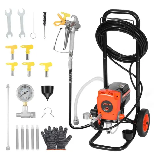 VEVOR 900W stand airless paint sprayer front view