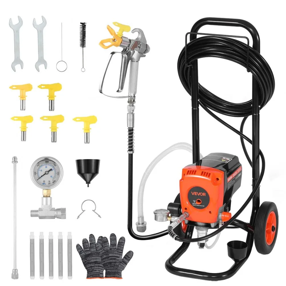 VEVOR 900W stand airless paint sprayer front view