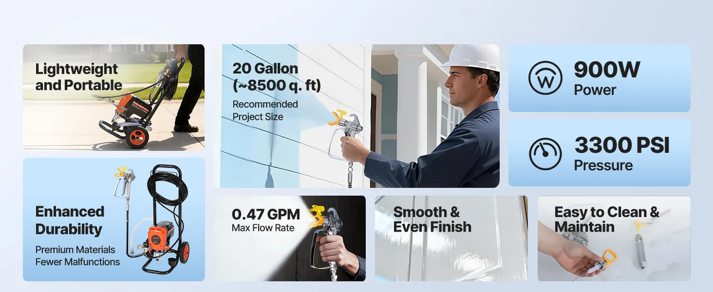 VEVOR stand airless paint sprayer overview