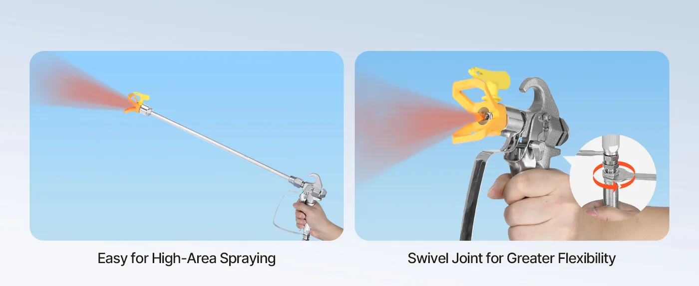 VEVOR 900W Electric Airless Paint Sprayer 3300 PSI with Cart Flexible Spray Gun