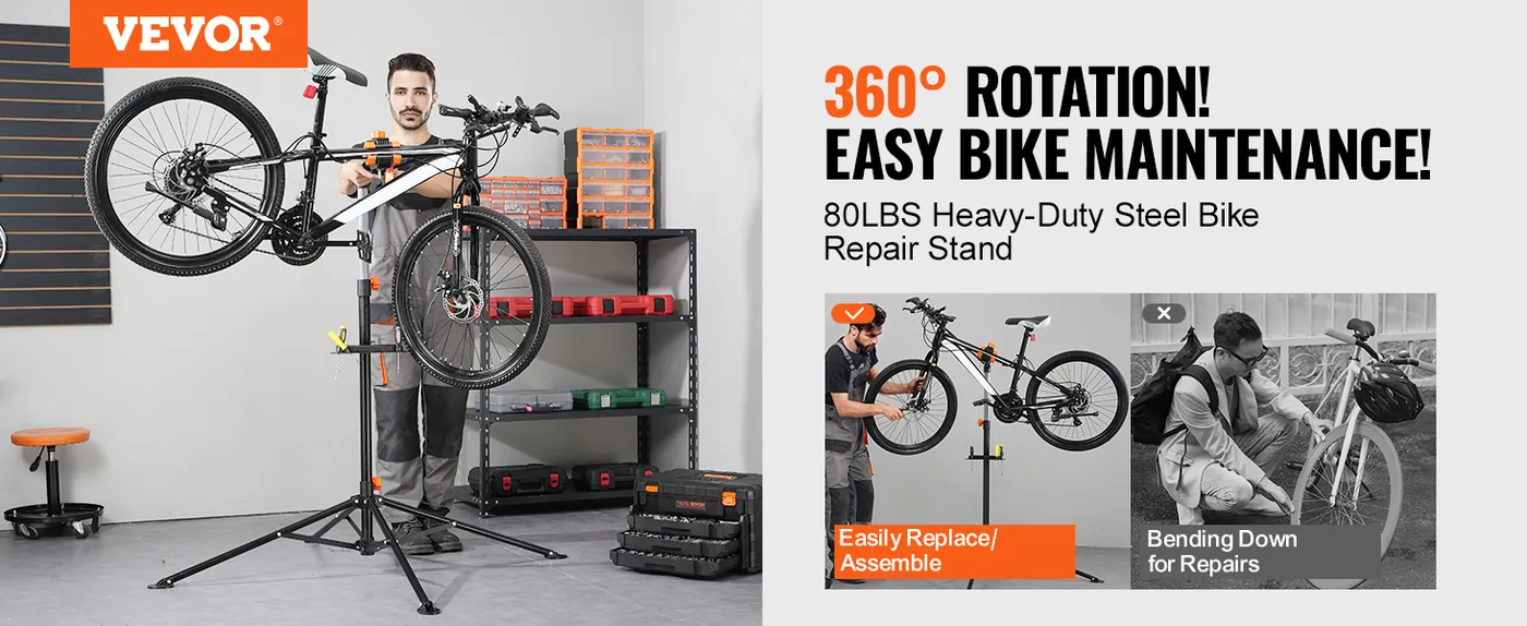 VEVOR Bike Repair Stand 80 lbs Steel overview