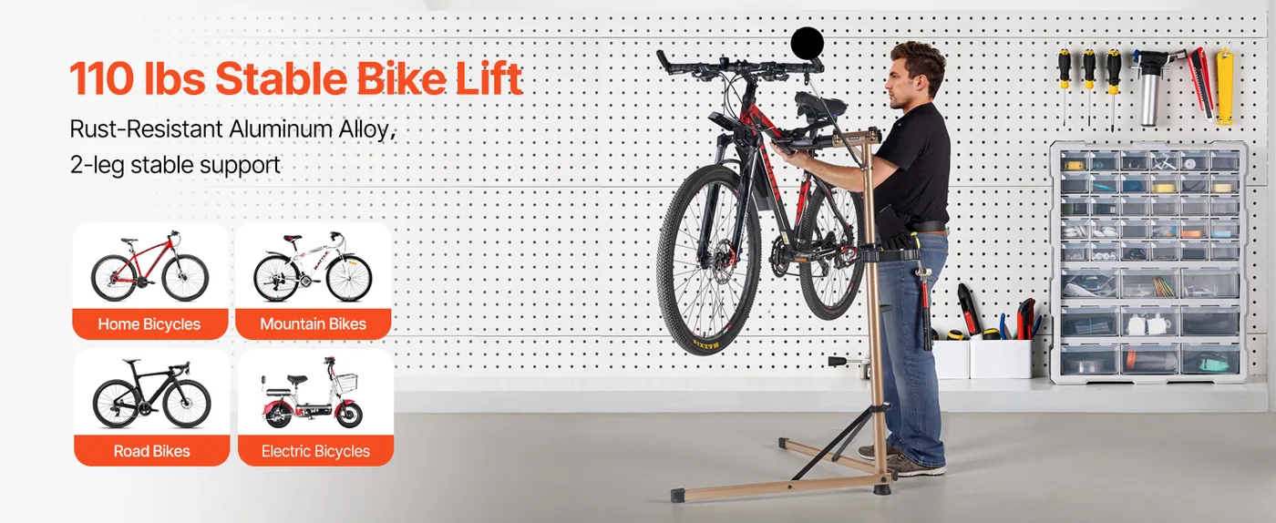 VEVOR Bike Repair Stand 110 lbs Aluminium overview