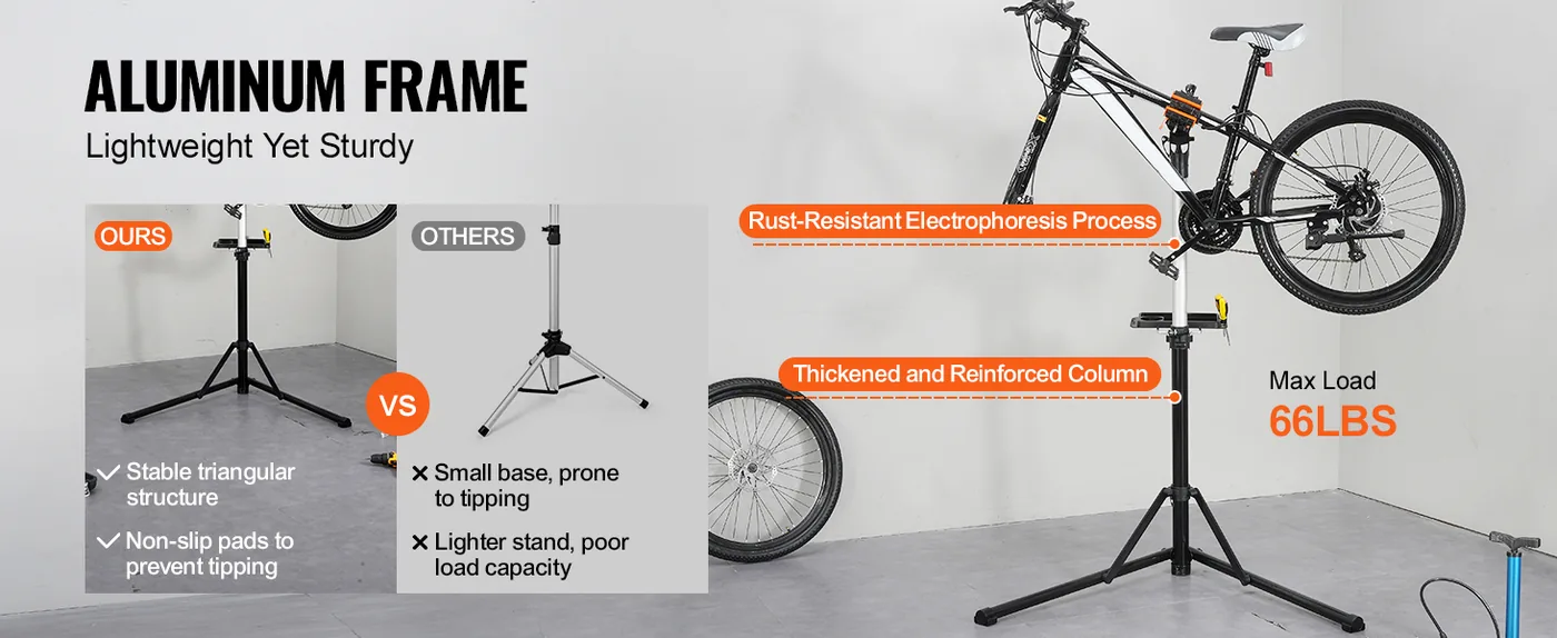VEVOR Bike Repair Stand 66 lbs Aluminium feature 3
