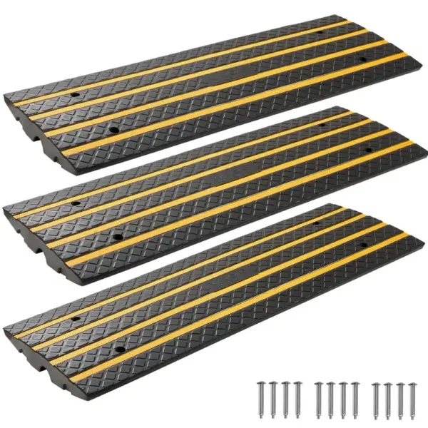VEVOR Car Driveway Rubber Curb Ramp 3 Pcs Upgraded Version product image 1