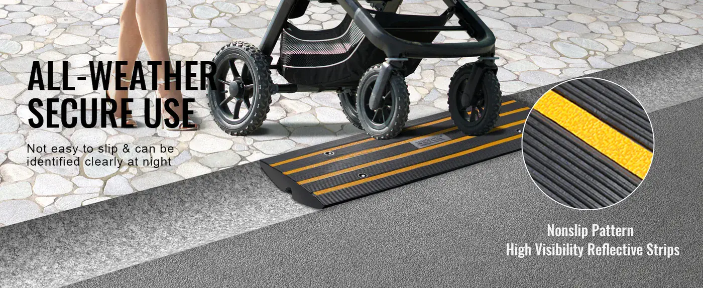 VEVOR Curb Ramp 1 Pcs Regular Type Nonslip Surface