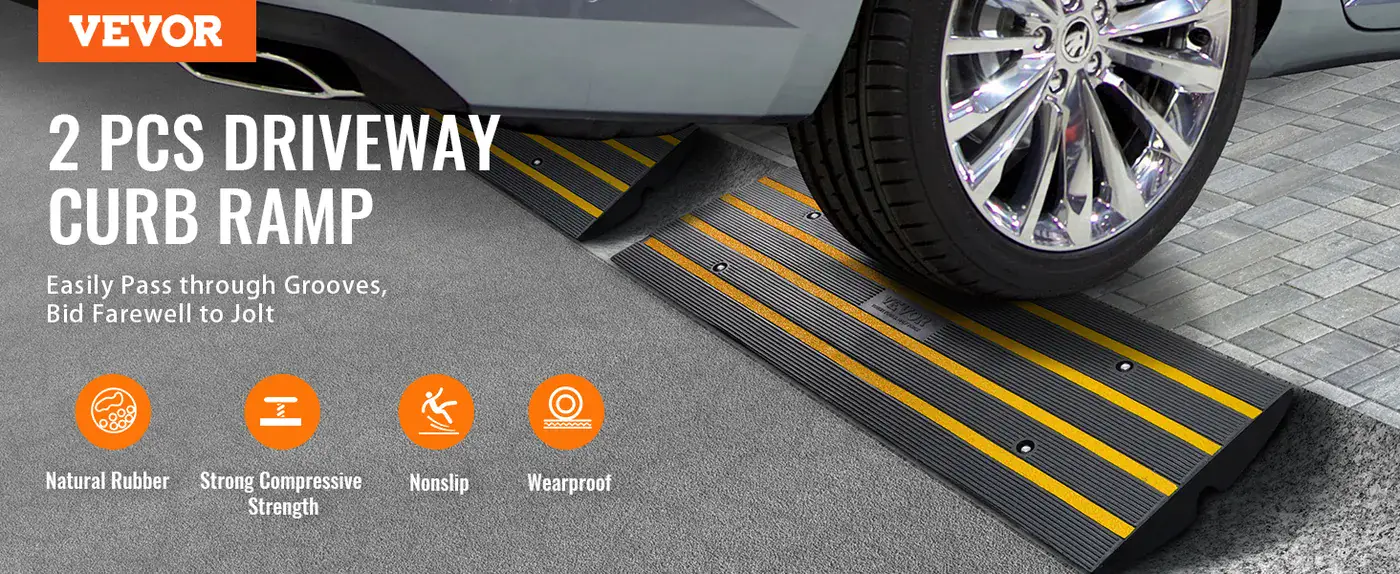 VEVOR Curb Ramp 2 Pcs Regular Type overview