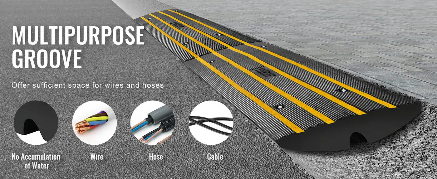 VEVOR Curb Ramp 3 Pcs Regular Type Portable Design