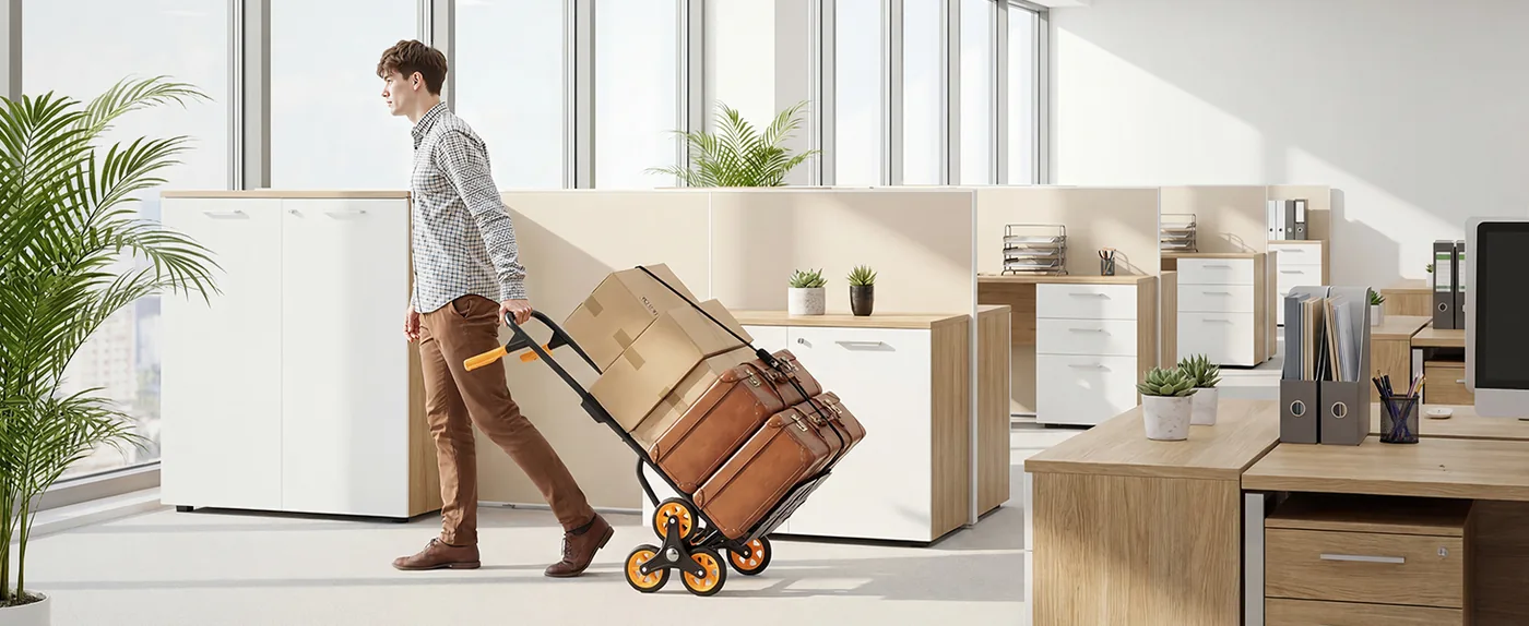 VEVOR Stair Climbing Cart 440 lbs With Handrail Office