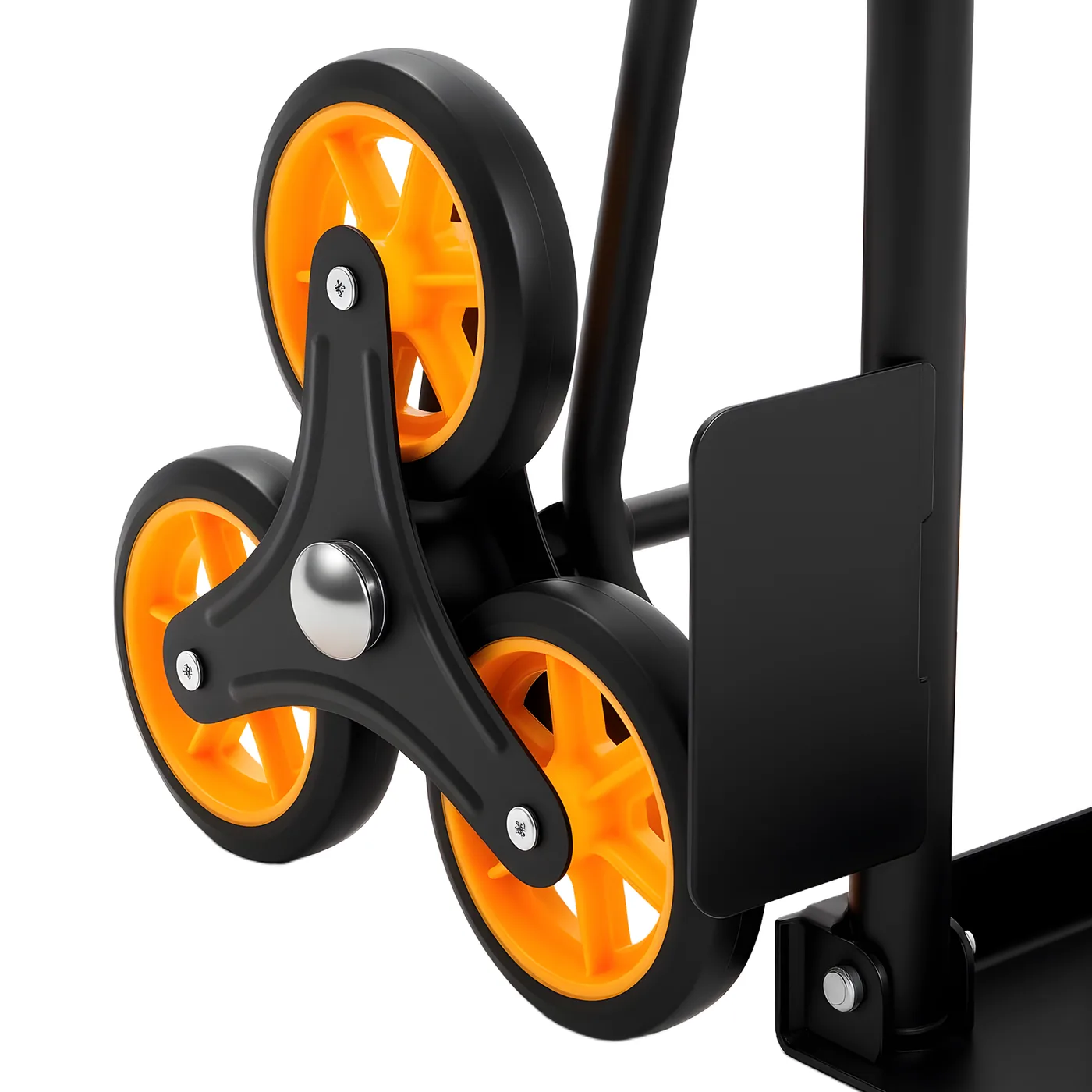 VEVOR Stair Climbing Cart 440 lbs With Handrail Durable TPR Silent Wheels