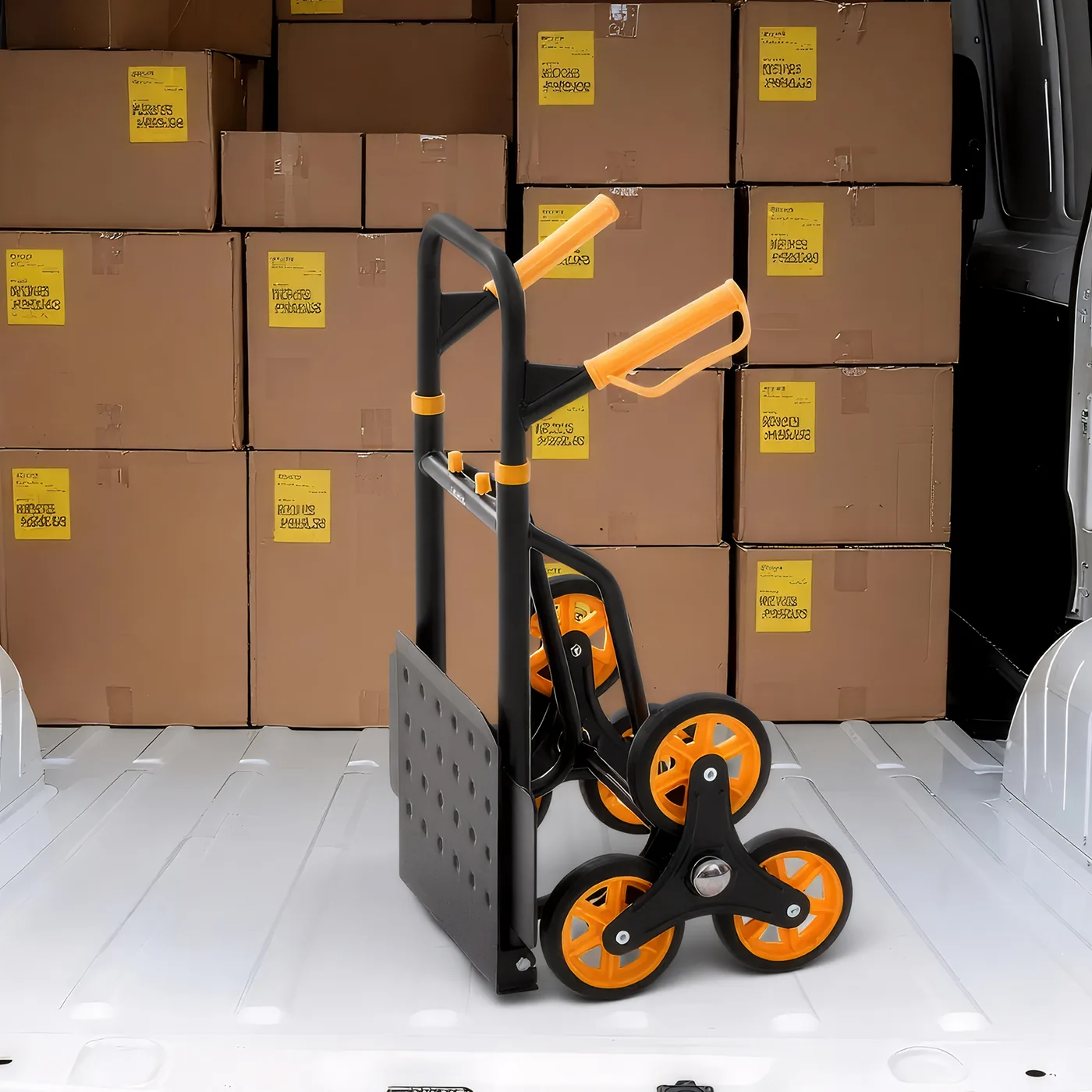 VEVOR Stair Climbing Cart 440 lbs With Handrail Optimized Folding Mechanism