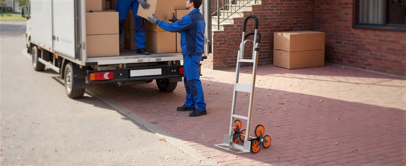 VEVOR Stair Climbing Cart 650 lbs Handle Version Express Parcel Transport