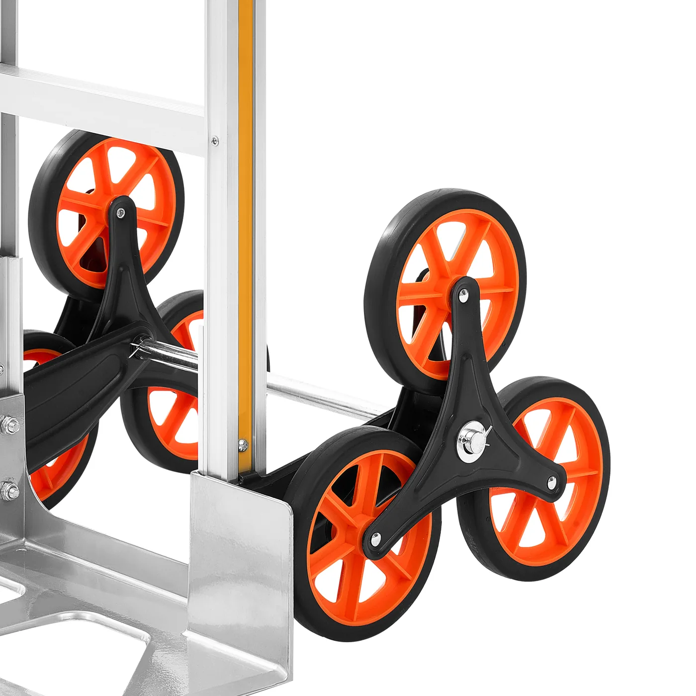 VEVOR Stair Climbing Cart 650 lbs Handle Version Durable TPR Silent Wheels
