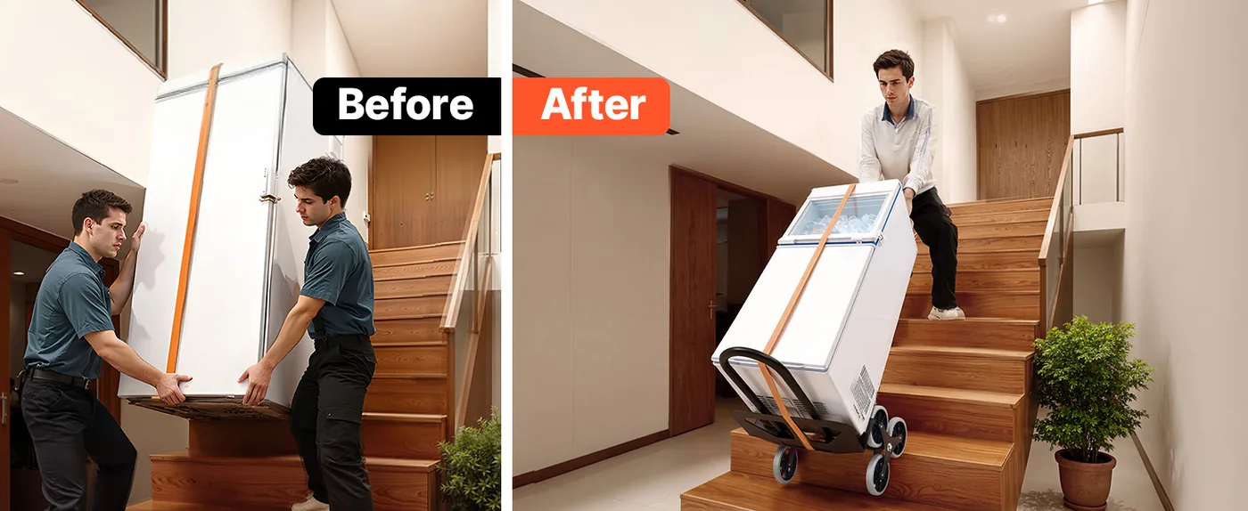 VEVOR 3 in 1 Industrial Convertible Stair Climbing Cart Easy to Use