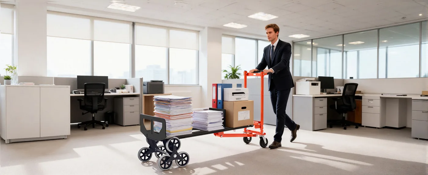 VEVOR 3 in 1 Industrial Convertible Stair Climbing Cart Office