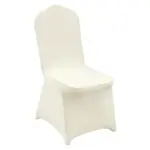 VEVOR Stretch Spandex Folding Chair Covers 100 PCS Beige-for product image 1