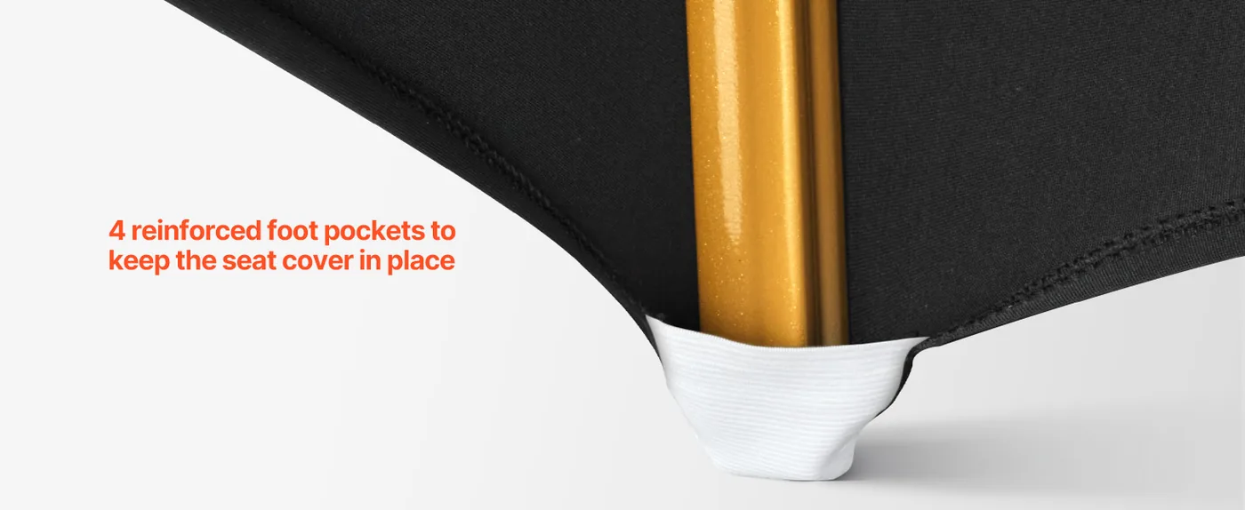 VEVOR Stretch Spandex Folding Chair Covers 50 PCS Black-Arch Foot Pockets